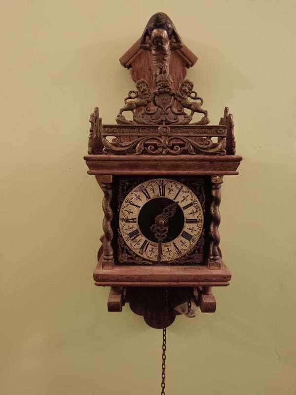 Vintage Dutch Wuba Zaanse Wall Clock C 1970