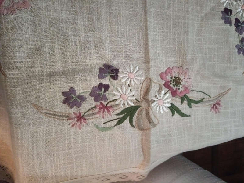 Embroided Square Tablecloth