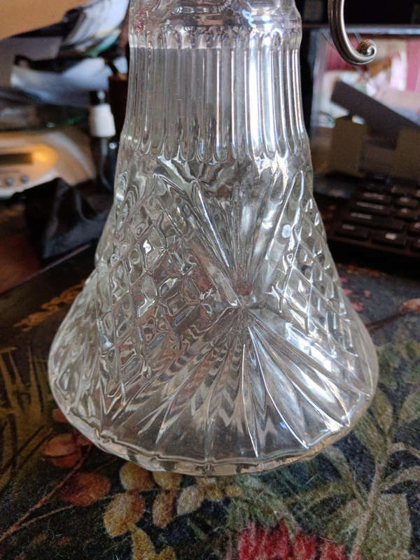 Silver Plate Cut Glass Claret Jug