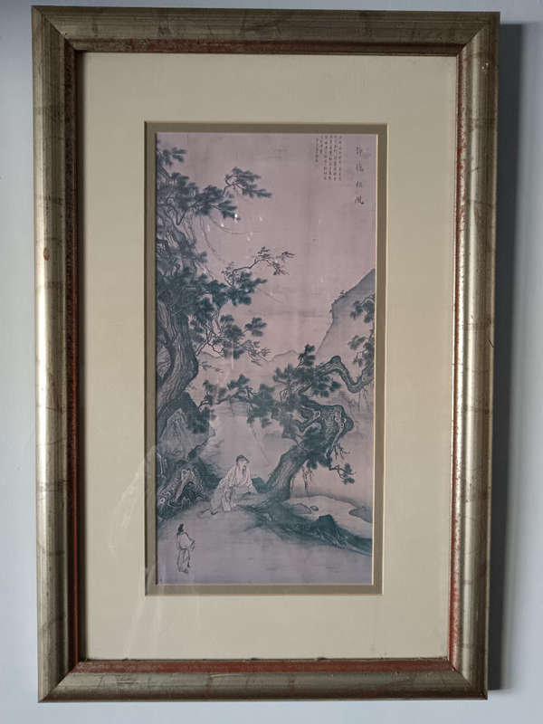 Framed Chinese painting signed top right corner.