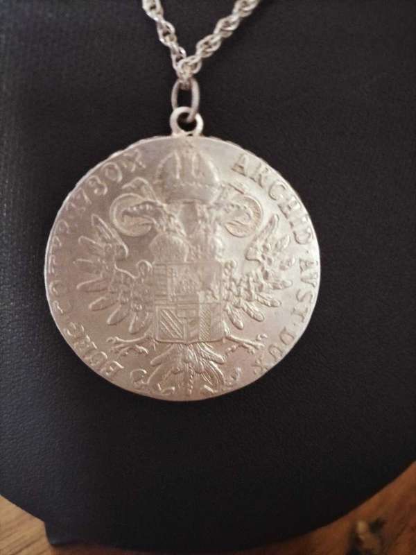 Vintage pendant with Coin of Maria Theresa Thaler