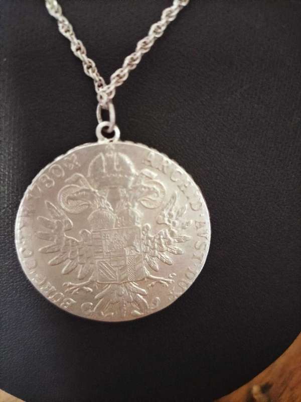 Vintage pendant with Coin of Maria Theresa Thaler