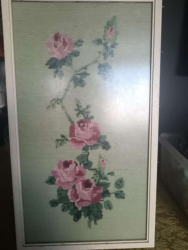 Framed Rose Tapestry