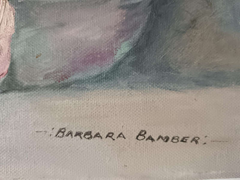 Rose Painting Canvas sign Barbra Bamber