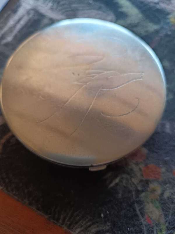 Silver Plated Powder Compact Made in England