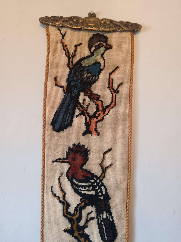 Tapestry Bell Pull decorated with Birds