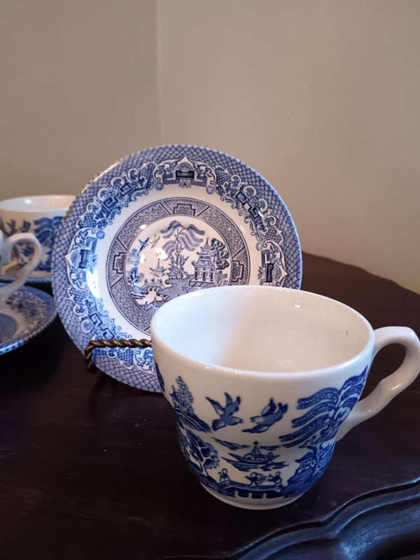 Set of 6 Blue Willow Duos