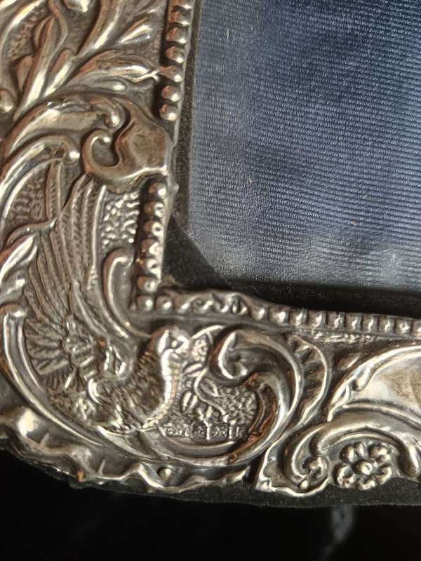 Antique Silver  Birmingham Picture Frame