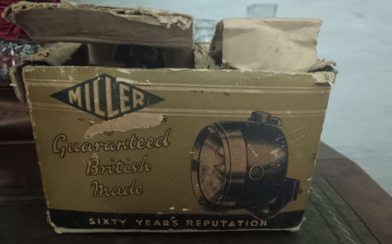 Vintage Miller Bicycle Head Light & Reflector
