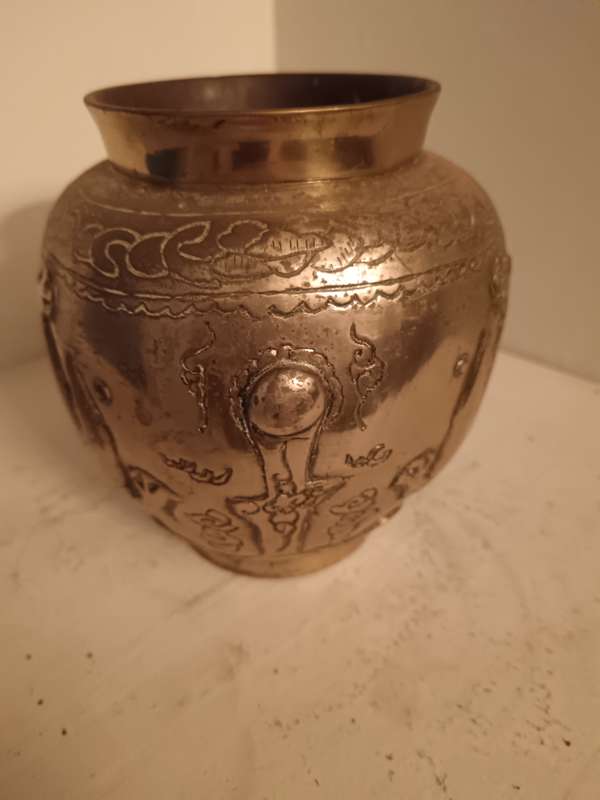 Chinese Brass Dragon Vase