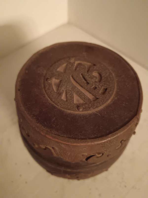 Chinese Rosewood & Brass  Tobacco Box