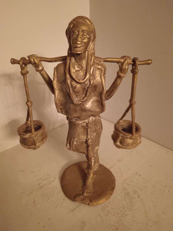 Bronze Statue of Asian Water Carrier