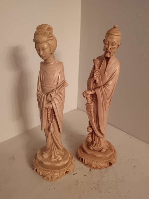 Pair of Chinese Resin Figurines