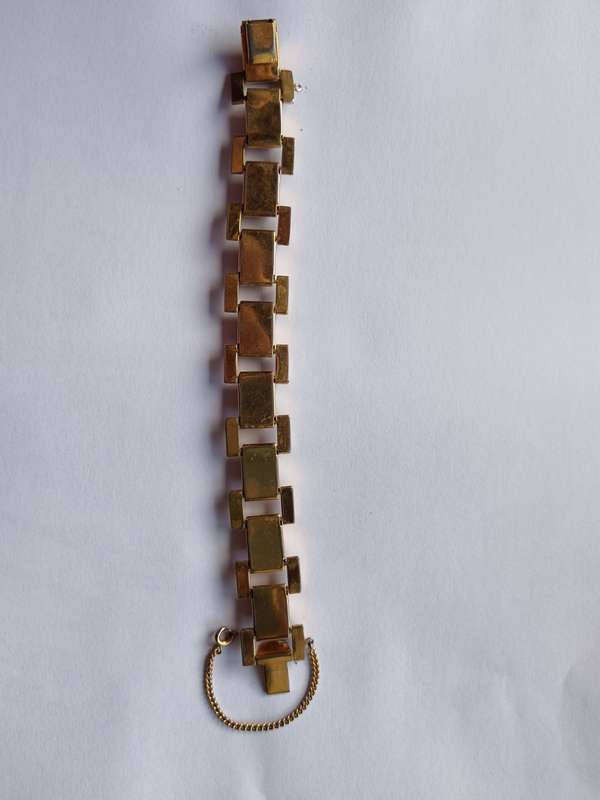 Vintage Bracelet hand Work Gold Plate Made in Spain Toledo