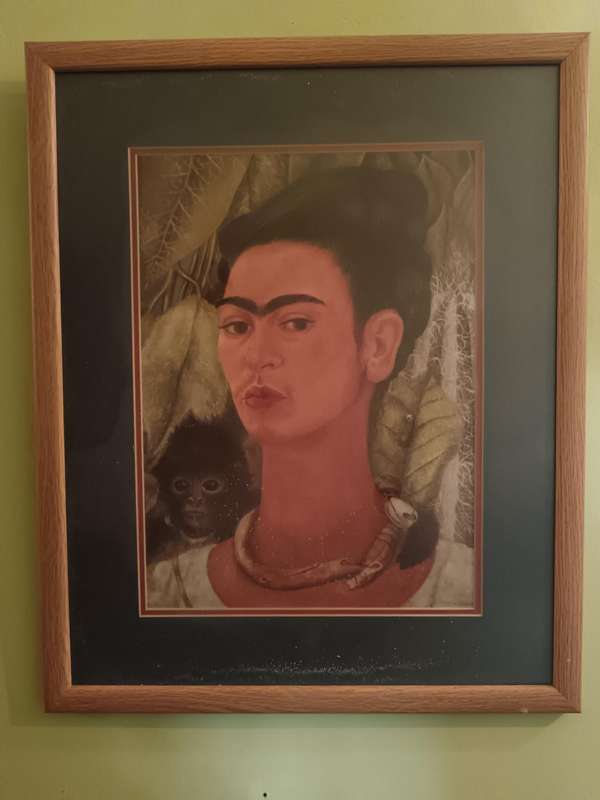 Frida Kahlo Self Portrait with Monkey