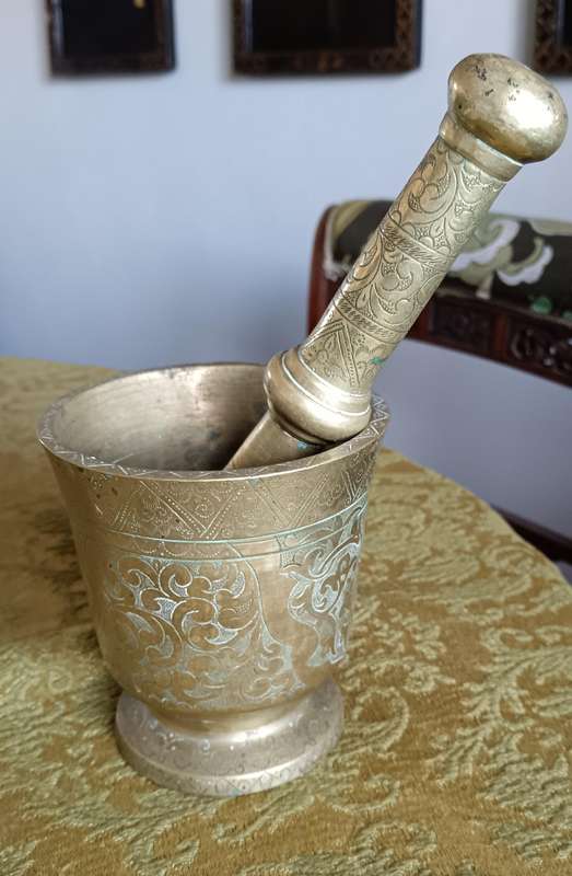 Solid Bronze Prestle & Mortar C1890
