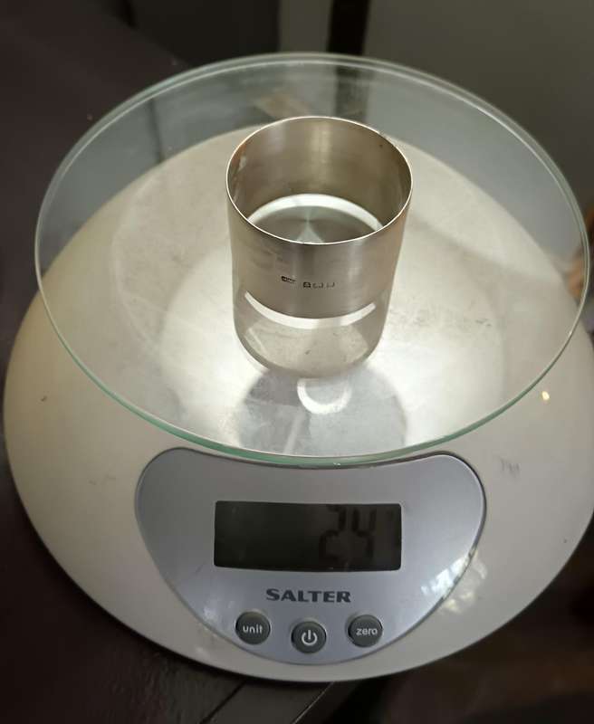 Birmingham Silver Napkin Ring Monogramed 24grams