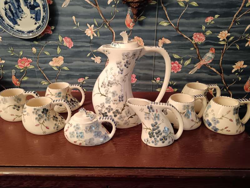 Hand Painted Coffee Set