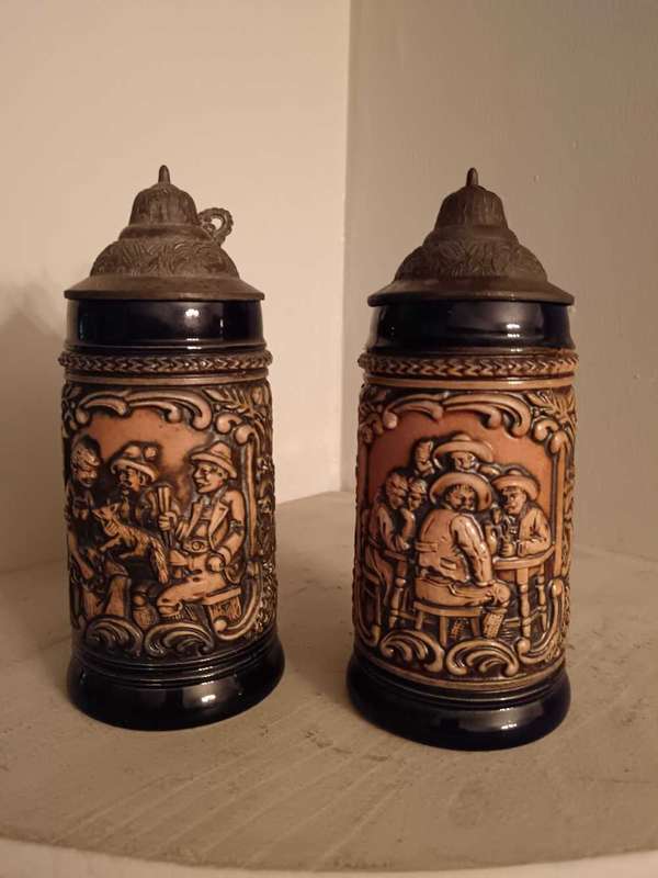 Pair of Gertz West German Steins