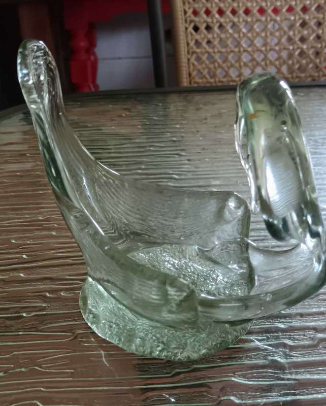Vintage Glass Swan