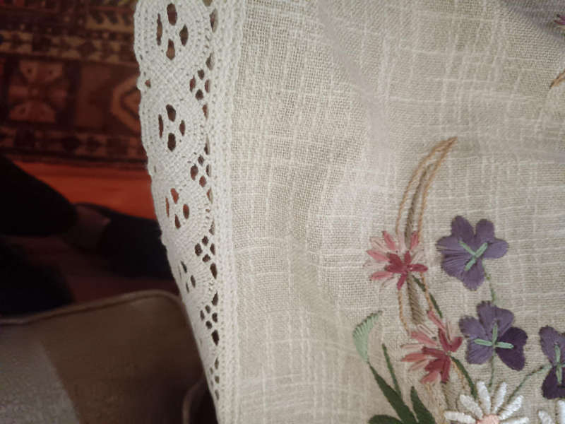 Embroided Square Tablecloth