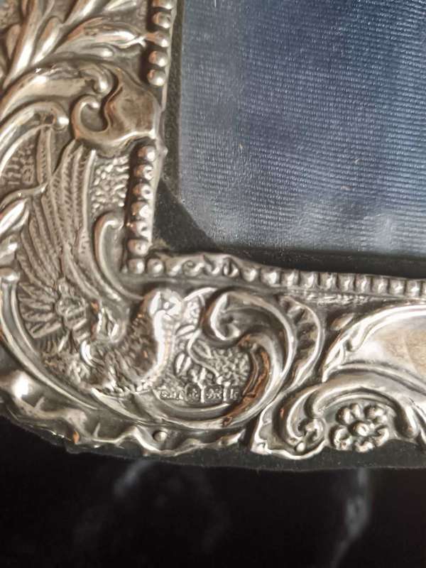 Antique Silver  Birmingham Picture Frame