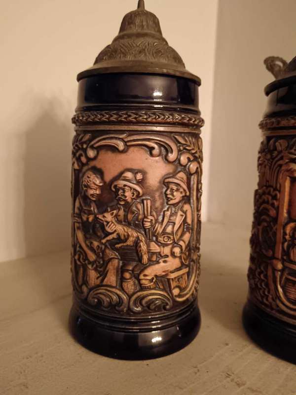 Pair of Gertz West German Steins