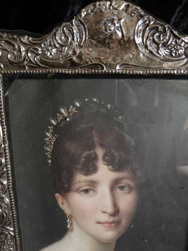 Antique Silver  Birmingham Picture Frame