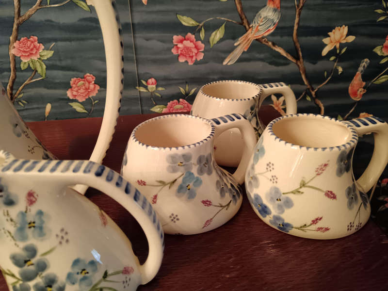 Hand Painted Coffee Set