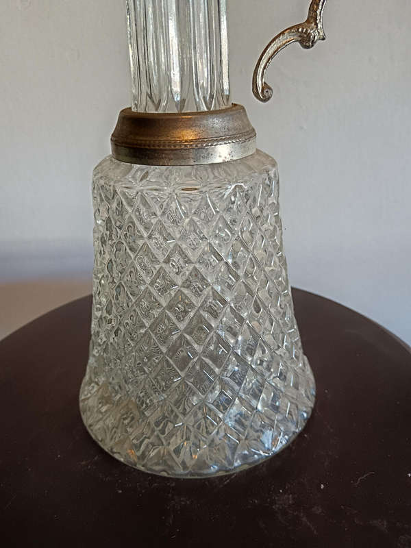 Cut Glass & Silver Plated Claret Jug