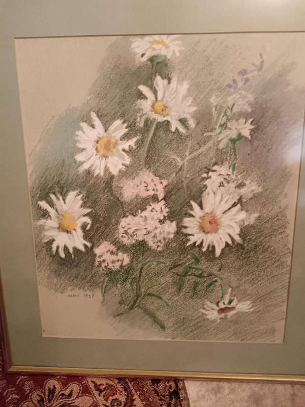 Daisy Painting Framed by Mary 87