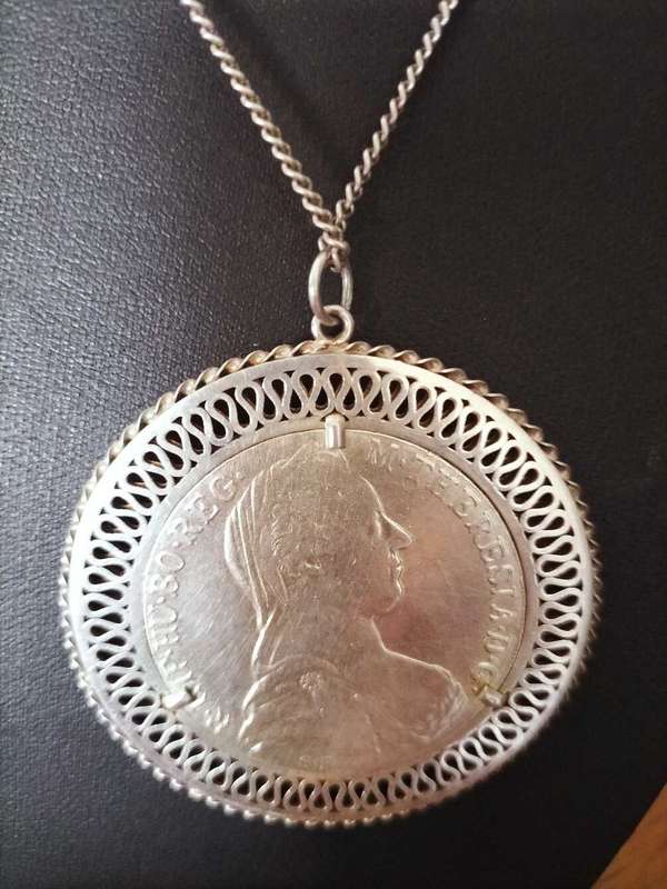 Pendant with Maria Theresa thaler dated 1780 Silver Coin