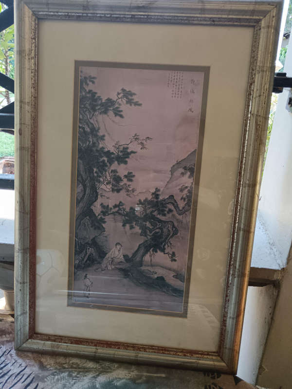Framed Chinese painting signed top right corner.