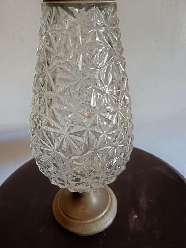 Cut Glass & Silver Plated Claret Jug with Stopper