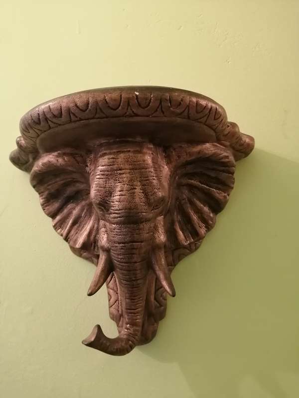 Ceramic Elephant Wall Shelf