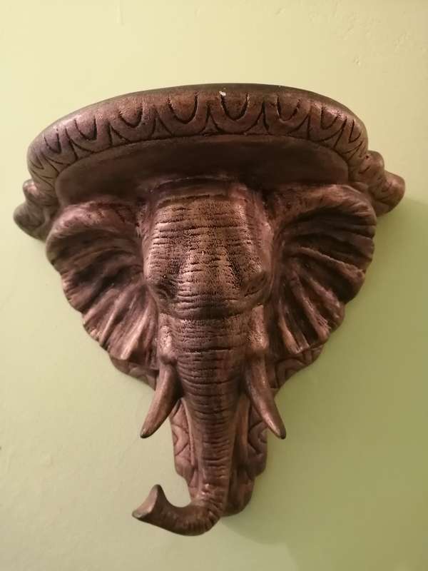 Ceramic Elephant Wall Shelf