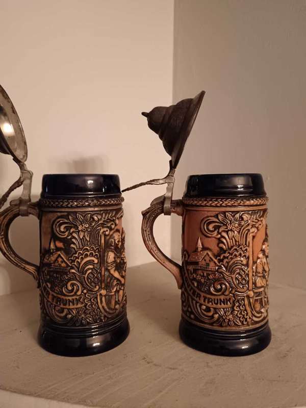 Pair of Gertz West German Steins
