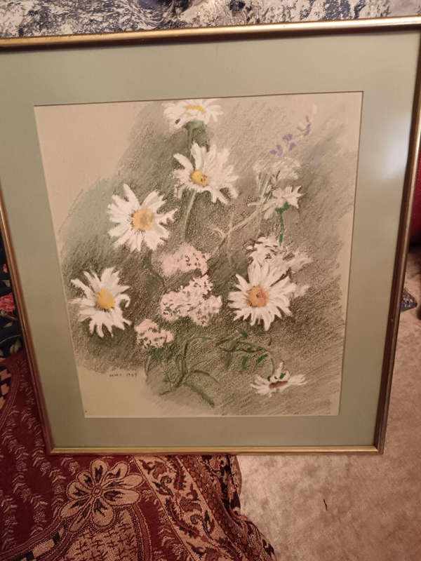 Daisy Painting Framed by Mary 87