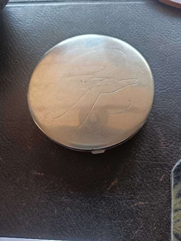 Silver Plated Powder Compact Made in England