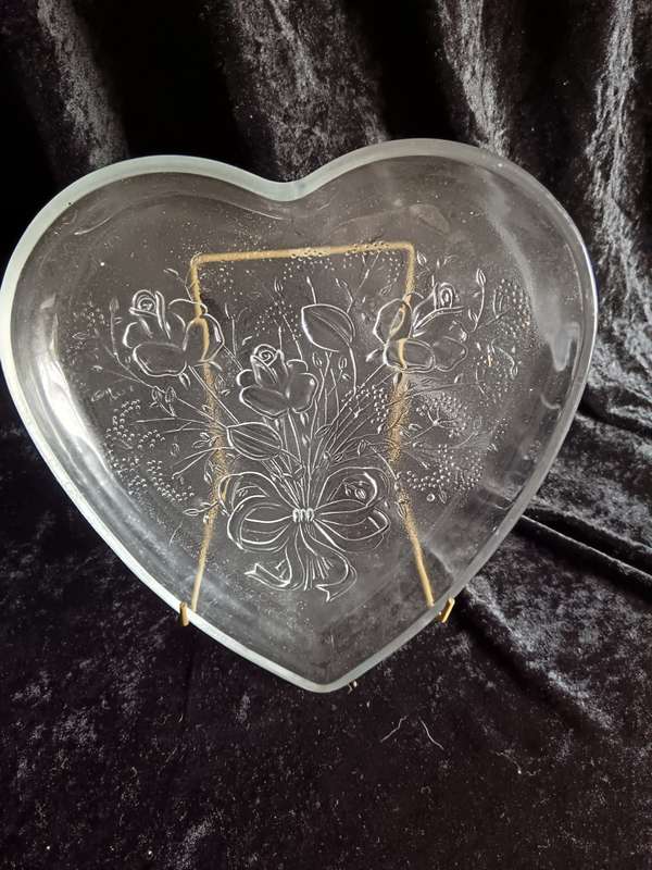 Heart Shaped Glass Platter