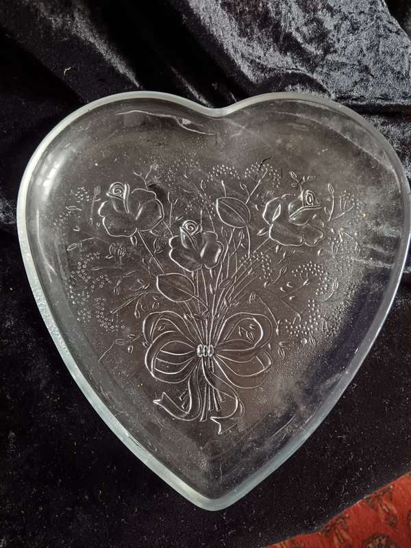 Heart Shaped Glass Platter