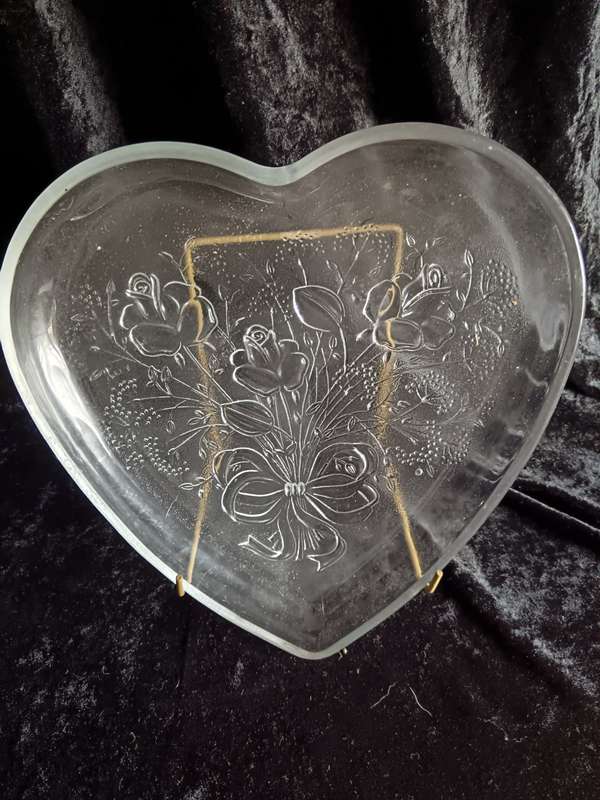 Heart Shaped Glass Platter
