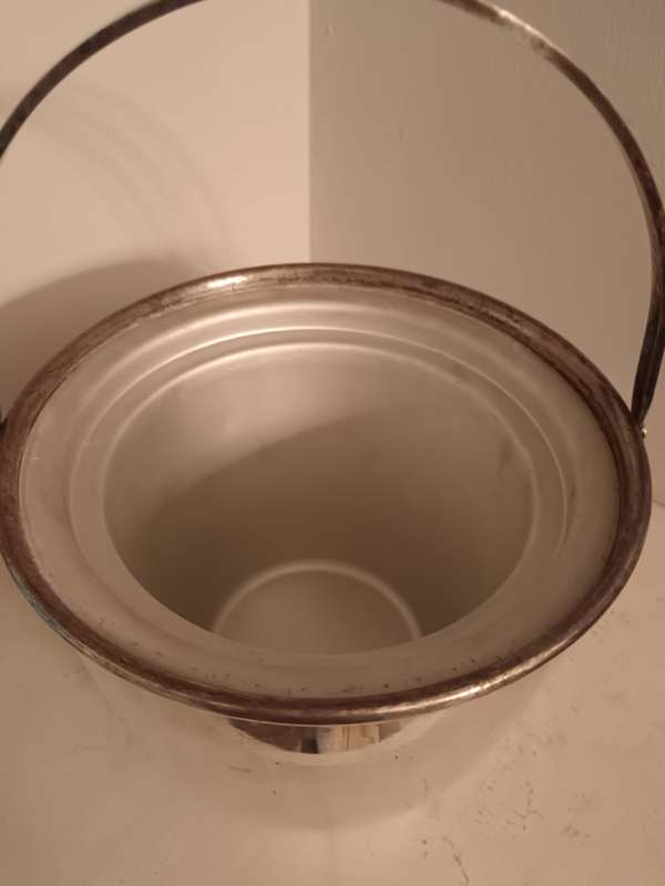 Louis Silver Plate Ice Bucket With Handle