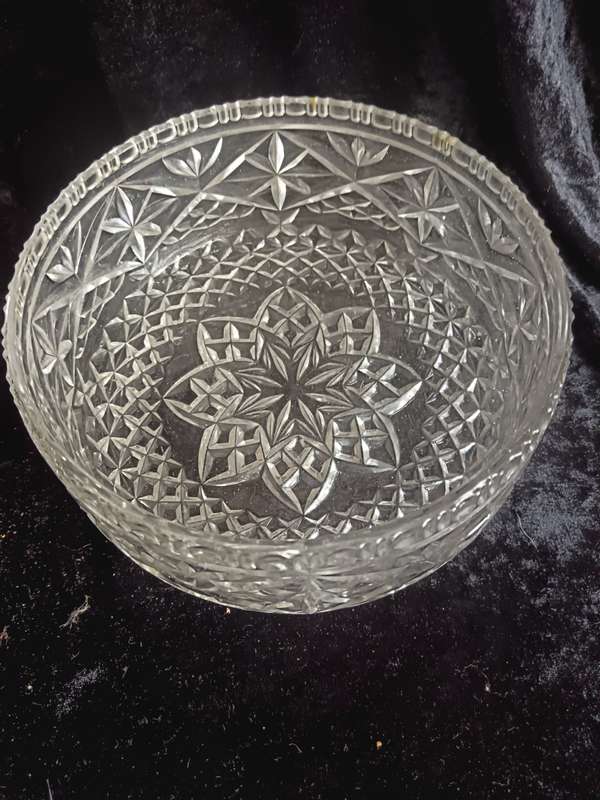 Vintage 1930's lead Glass Fruit Bowl