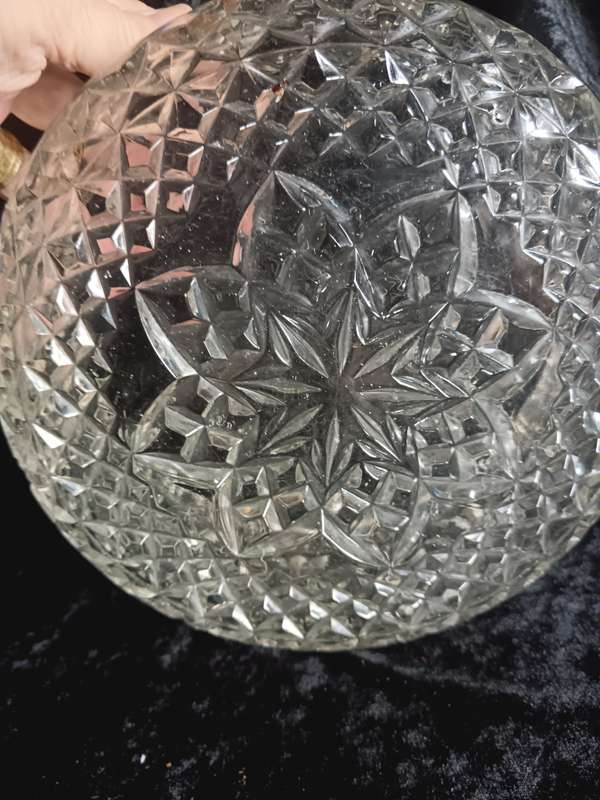Vintage 1930's lead Glass Fruit Bowl