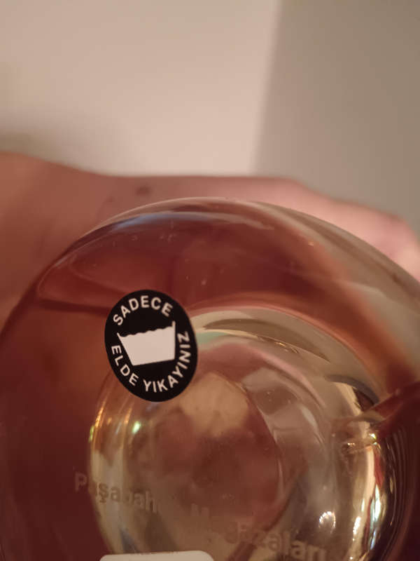 Dadece Elde Yikayiniz Art Glass Vase made in Istanbul