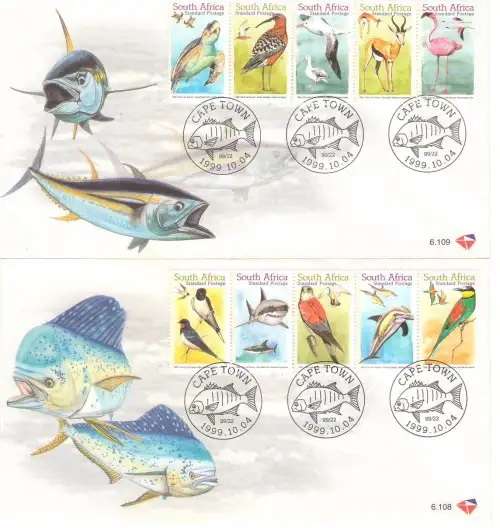 RSA 1999: OFFICIAL FDC 6.108 and 6.109 - MIGRATORY SPECIES OF S.A. SET