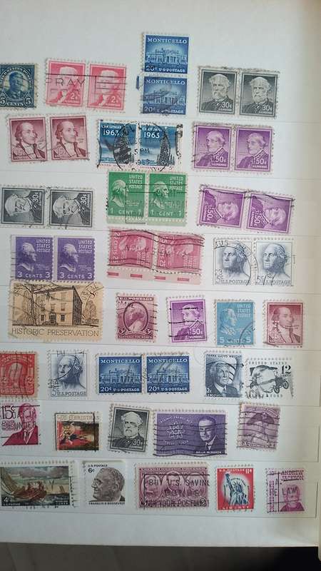 MIXED ALBUM STAMPS.RSA.RHODESIAS.BOTSWANA.AUSTRALIA.USA AND MORE SEE SCANS