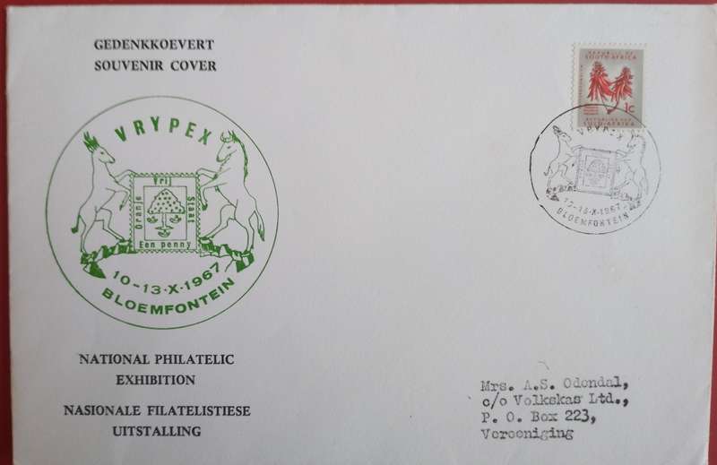 VRYPEX 1967 COVER BLOEMFONTEIN