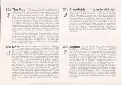 CISKEI FOLDER SOLAR SYSTEM NICE EDUCATIONAL ITEM WITH CARDS EXPLAINING ABOUT PLANETS & MINI SHEET